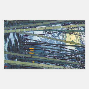 Cool japanese Shiro Kasamatsu Bamboo Early Summer Rectangular Sticker