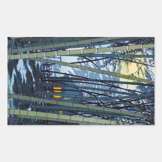 Cool japanese Shiro Kasamatsu Bamboo Early Summer Rectangular Sticker (Front)