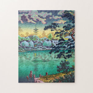 Cool japanese Ueno Shinobazu Pond Tsuchiya Koitsu Jigsaw Puzzle