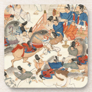 Cool japanese vintage ukiyo-e horse riders cavalry coaster