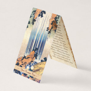 Cool japanese vintage ukiyo-e waterfall Hokusai Business Card