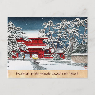 Cool japanese winter temple shrine kyoto scenery postcard