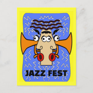 Cool Jazz Abstract Cubism , Jazz Fest 2011 Postcard