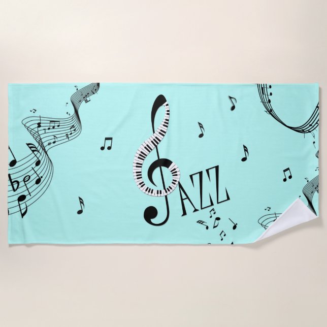 Cool Jazz Beach Towel (Front)