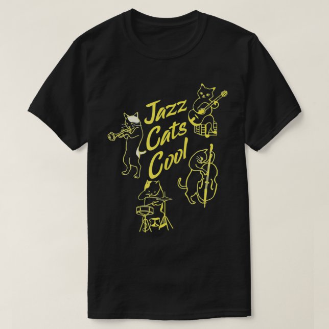 Cool Jazz Cats Music  T-Shirt (Design Front)