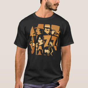 Cool Jazz Music Band Musicians Retro T-Shirt