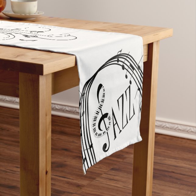 Cool Jazz Music Medium Table Runner (In Situ)