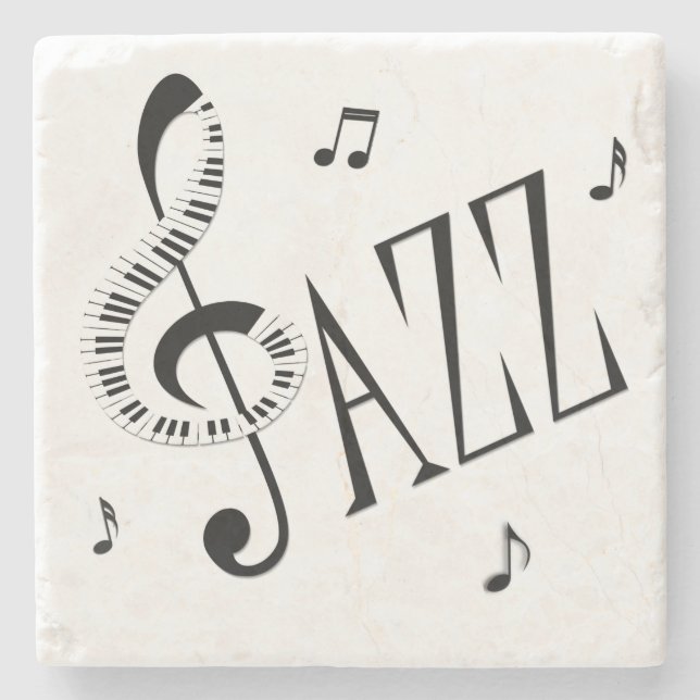 Cool Jazz Stone Coaster (Front)