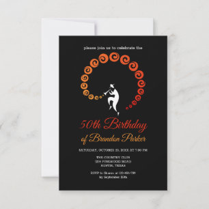 Cool Jazz Trumpet Musician 50th Birthday Party Invitation