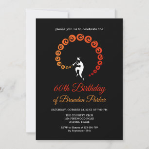 Cool Jazz Trumpet Musician 60th Birthday Party Invitation