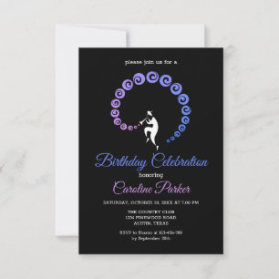 Cool Jazz Trumpet Musician Birthday Party Invitation