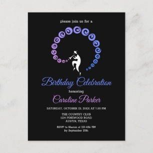 Cool Jazz Trumpet Musician Birthday Party Invitation Postcard