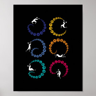 Cool Jazz Trumpet Musician Rainbow Poster