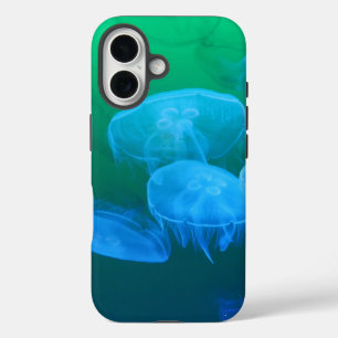 Cool Jellyfish Green Blue Gradient iPhone 16 Case