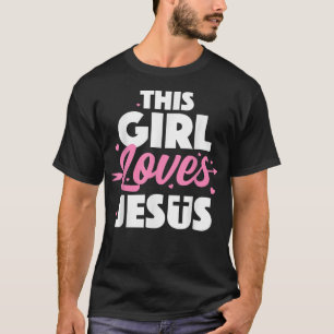 Cool Jesus Art For Girls Women Kids Jesus Christia T-Shirt