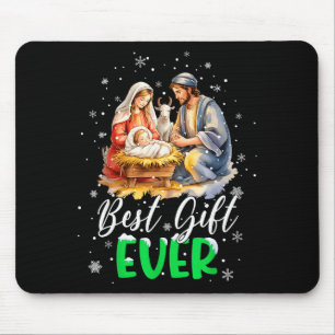 Cool Jesus Nativity Scene Christian Best Ever Chri Mouse Pad