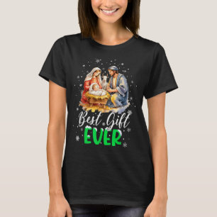 Cool Jesus Nativity Scene Christian Best Ever Chri T-Shirt