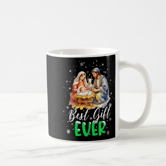 Cool Jesus Nativity Scene Christian Ever Christmas Coffee Mug (Right)