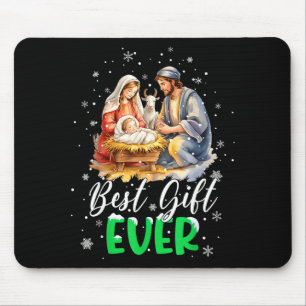 Cool Jesus Nativity Scene Christian Ever Christmas Mouse Pad
