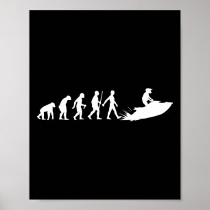 Cool Jet Ski For Men Women Evolution Sea Water Ski Poster