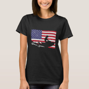 Cool Jet Ski For Men Women Skiers Us American Flag T-Shirt