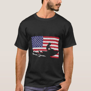 Cool Jet Ski For Men Women Skiers Us American Flag T-Shirt