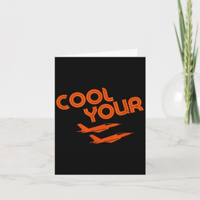 Cool jets funny retro boho trendy sarcastic gift card (Front)