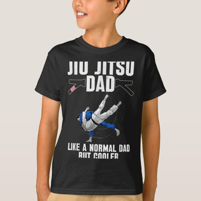 Cool Jiu Jitsu Art For Dad Father Bjj Brazilian Ji T-Shirt (Front)