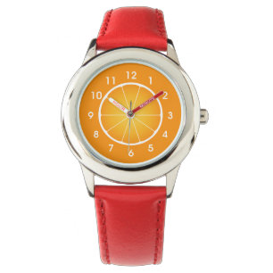 Cool Juicy Orange fruit slice with numbers Watch