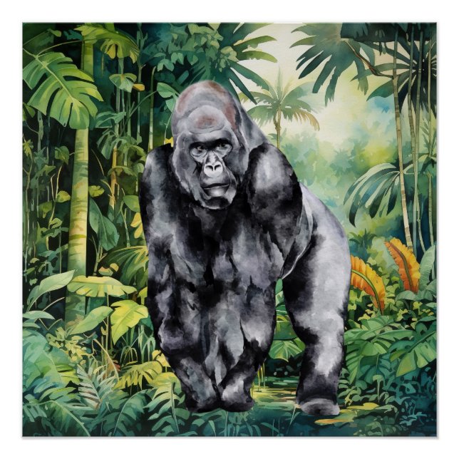 Cool jungle gorilla lovers  poster (Front)