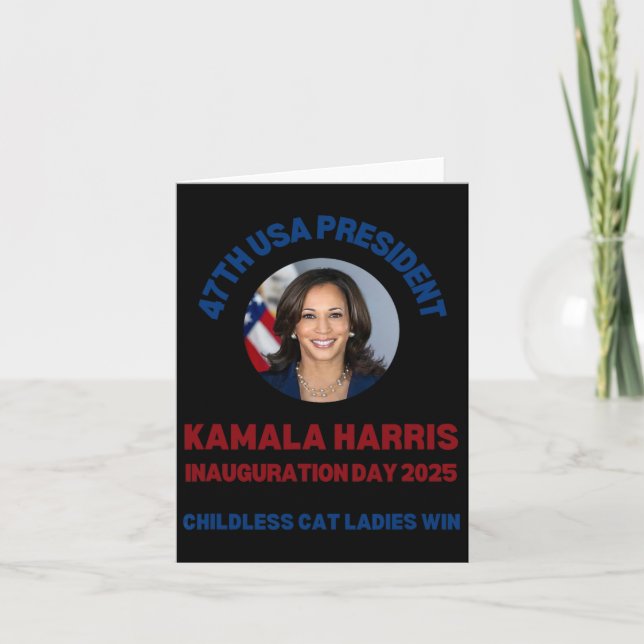 Cool Kamala Harris 2024 Inauguration Day Win Natio Card (Front)