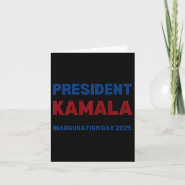 Cool Kamala Harris 2024 Women Win Inauguration Day Card (Front)