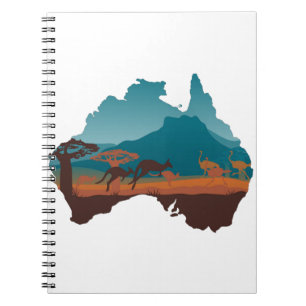 Cool Kangaroo Australia travel Support Australia Notebook