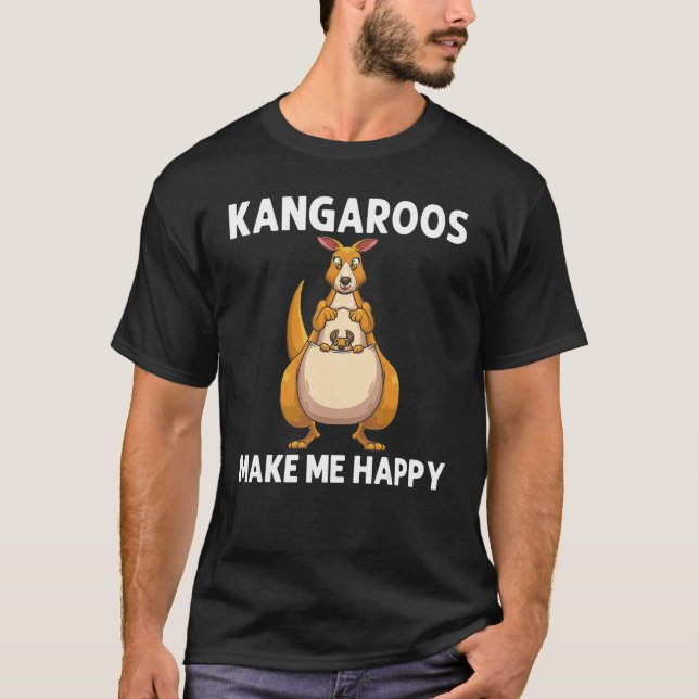 Cool Kangaroo For Men Women Autralian Kangaroo Mar T-Shirt (Front)