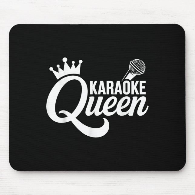 Cool Karaoke Art For Women Girls Singing Music Kar Mouse Pad (Front)