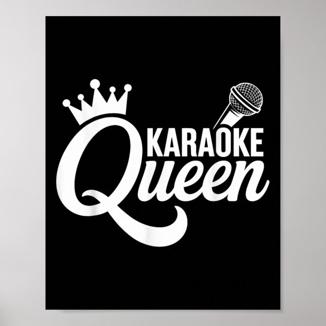 Cool Karaoke Art For Women Girls Singing Music Kar Poster (Front)