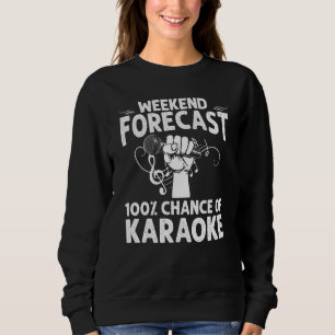 Cool Karaoke Art Men Women Karaoke Box Microphone Sweatshirt