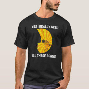 Cool Karaoke For Men Women Singer Microphone Karao T-Shirt