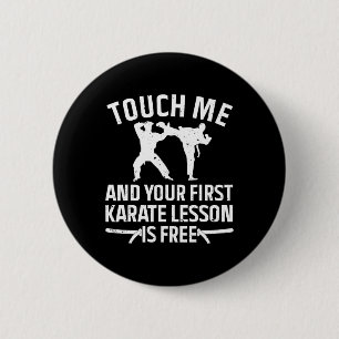 Cool Karate Art For Men Women Karate Black Belt Ma 6 Cm Round Badge