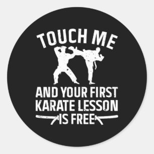 Cool Karate Art For Men Women Karate Black Belt Ma Classic Round Sticker
