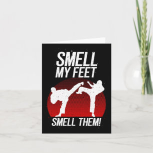 Cool Karate Gift For Boys Girls Funny Smell My Fee Card