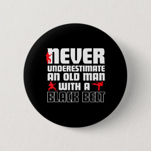 Cool Karate Humour for Men Funny Martial Arts Gift 6 Cm Round Badge