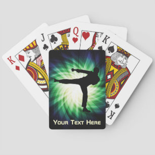 Cool Karate Kick Playing Cards