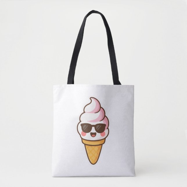 Cool Kawaii Ice Cream Tote Bag (Front)