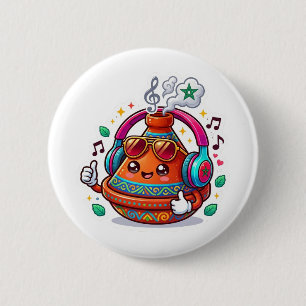 Cool Kawaii Moroccan Tagine 6 Cm Round Badge