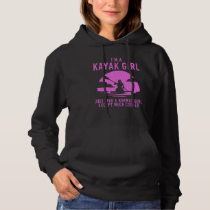 Cool Kayak For Women Girls Kayaker Canoe Kayaking  Hoodie