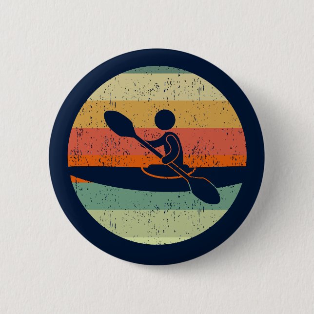 Cool Kayak Sunset 6 Cm Round Badge (Front)