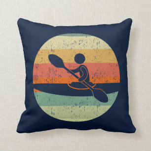 Cool Kayak Sunset Cushion