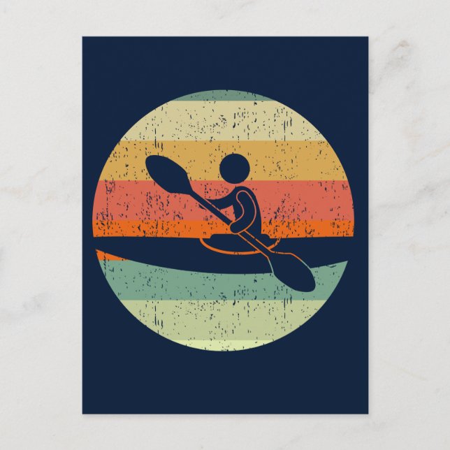 Cool Kayak Sunset Postcard (Front)