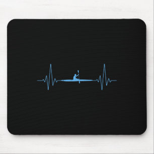 Cool Kayaking Heartbeat Canoe Boating Kayaks Outdo Mouse Pad
